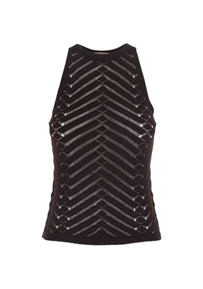 TWINSET open-work tank top - Brown