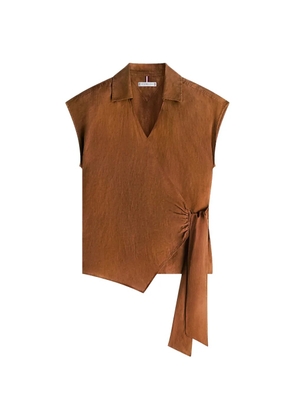 Tommy Hilfiger wrap-front sleeveless top - Brown
