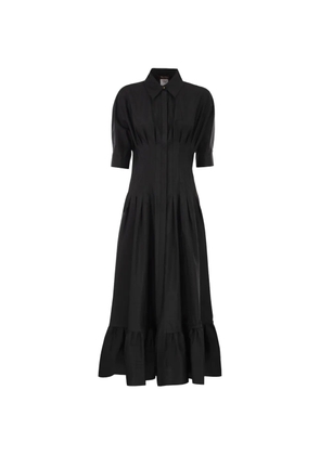 Max Mara Cera pleats shirt maxi dress - Black