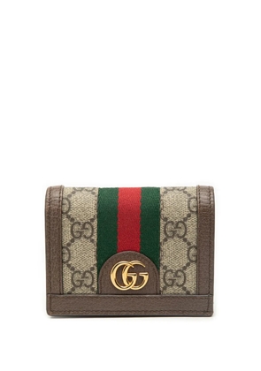 Gucci Pre-Owned 2016-2026 GG Supreme Ophidia Web Wallet small wallets - Neutrals