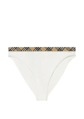 Burberry Check-trim bikini briefs - White