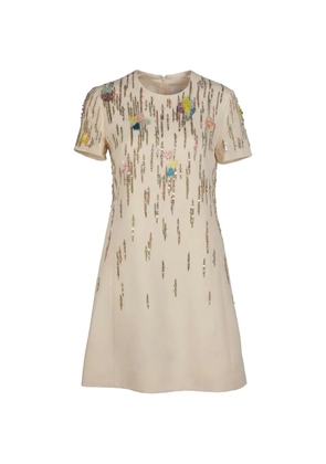 Valentino Garavani sequin-embellished mini dress - Neutrals