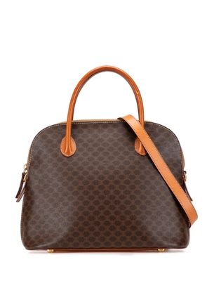 Celine Pre-Owned 1995 Macadam Coated Canvas Dome satchel - Brown