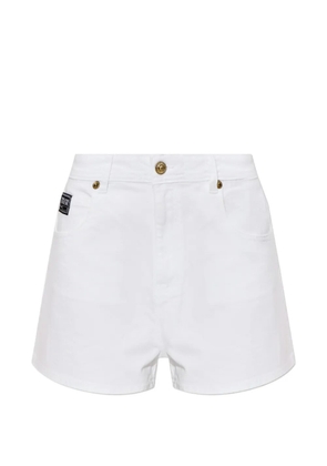 Versace Jeans Couture logo-patch denim shorts - White