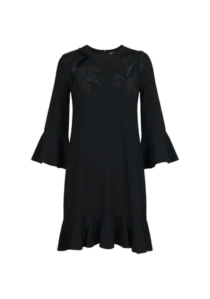Valentino Garavani leaf ruffle dress - Black