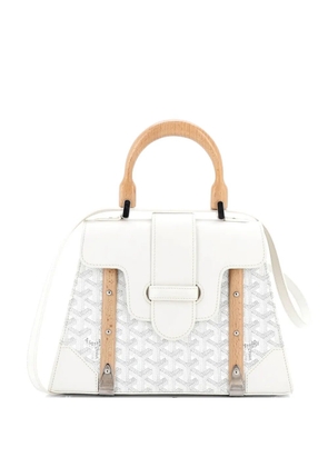 Goyard Pre-Owned Saigon Top Handle Bag Coated Canvas with Leather PM satchel - White