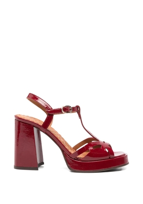 Chie Mihara t-strap platform sandals - Red