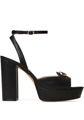 TWINSET 120mm logo-plaque sandals - Black