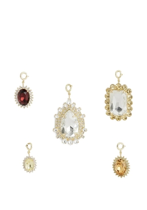 Rabanne 1969 gemstone charms set (set of five) - Gold