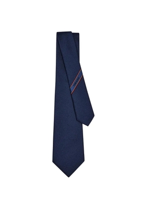 Ferragamo logo tie - Blue