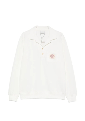 Drôle De Monsieur logo-patch polo shirt - Neutrals