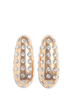 Self-Portrait crystal-embellished earrings - Gold