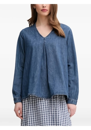 Benetton V-neck long-sleeve top - Blue