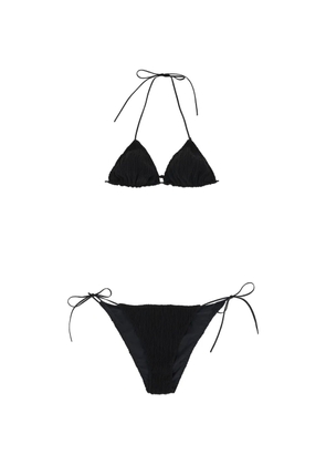 ALLIS BEACHWEAR Triangle Plisse tie-fastening bikini - Black