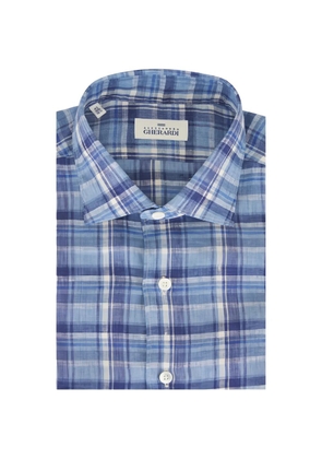 Alessandro Gherardi checked-pattern shirt - Blue