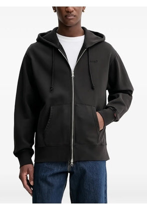 Levi's logo-detail zip-up hoodie - Black