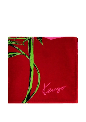 Kenzo floral beach towel - Red