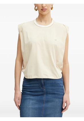 LIU JO padded shoulders T-shirt - Neutrals