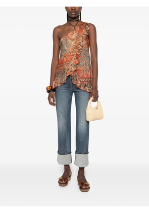ETRO ruffled paisley top - Orange