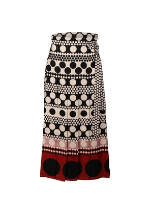 Valentino Garavani polka-dot pleated midi skirt - Neutrals