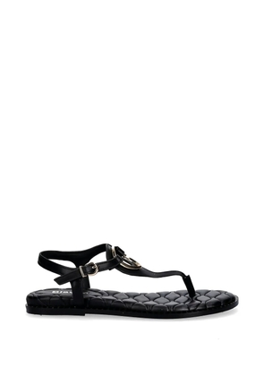 Blauer Ashley quilted heart detail sandals - Black