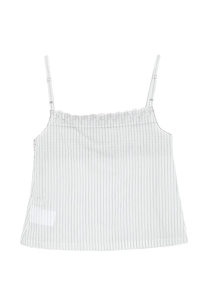 Low Classic striped lace top - White