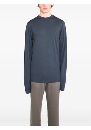 Rier long-sleeve round-neck T-shirt - Blue