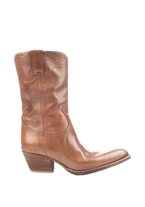 Officine Creative western-style pointed-toe boots - Brown