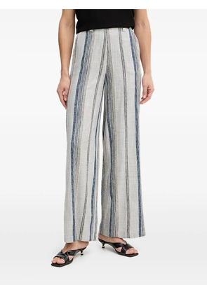 FRACOMINA striped wide-leg trousers - Grey