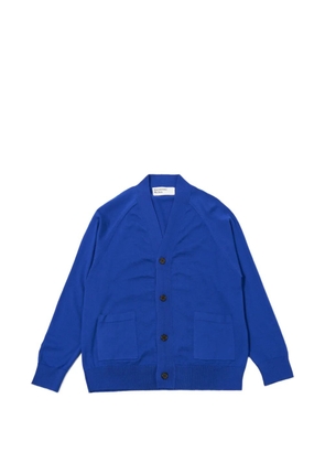 Universal Works patch-pocket cardigan - Blue