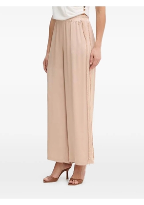 FRACOMINA fringed-detail trousers - Neutrals