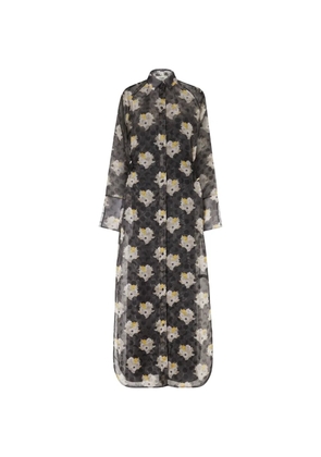 FENDI floral-bouquet maxi dress - Black