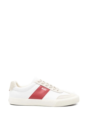 BOSS panelled lace-up sneakers - White