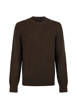 BOSS textured sweater - Brown