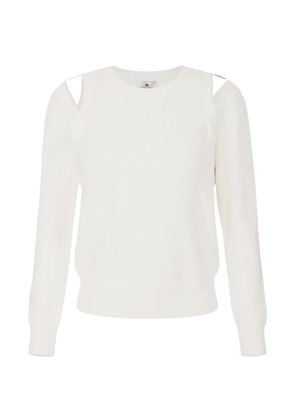 Elisabetta Franchi cut-out knitted sweatshirt - White
