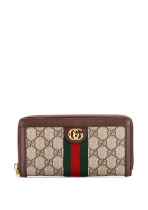 Gucci Pre-Owned Ophidia Zip Around Wallet GG Coated Canvas small wallets - Brown