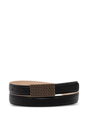 Emporio Armani patterned-buckle belt - Black