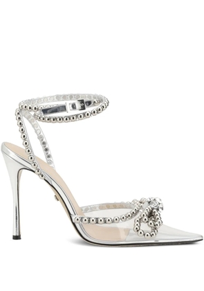 MACH & MACH Bow Embellished pumps - Silver