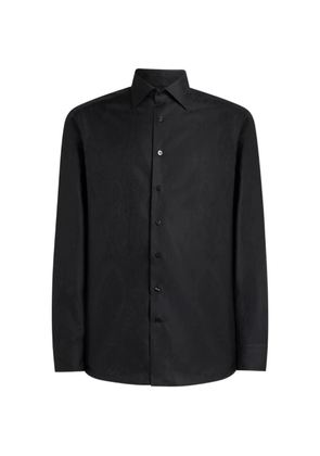 ETRO jacquard-motif cotton shirt - Black