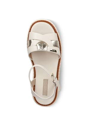 LIU JO leather platform sandals - White