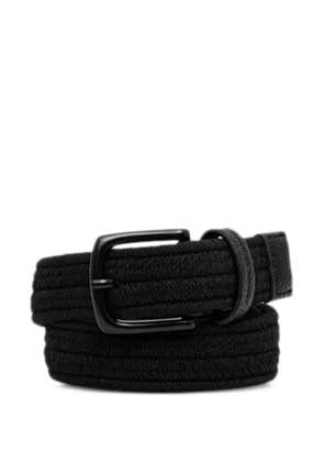 Armani Exchange woven texture belt - Black