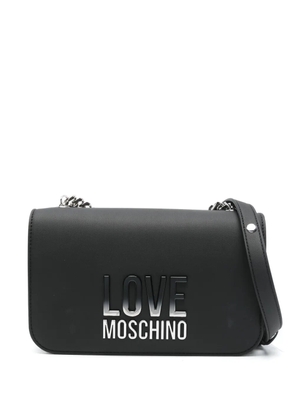 Love Moschino logo-plaque corssbody bag - Black