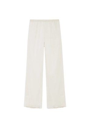 ANINE BING Aden plissé-effect palazzo pants - Neutrals