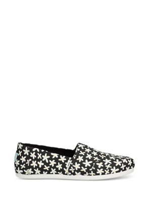 Toms floral-pattern flat espadrilles - Black
