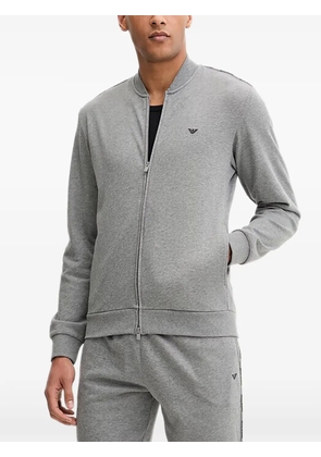 Emporio Armani logo-detail zip tracksuit - Grey