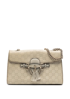 Gucci Pre-Owned 2016-2026 Medium Guccissima Emily shoulder bag - White
