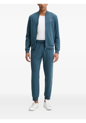 Emporio Armani logo-embroidered tracksuit - Blue