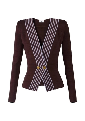Elisabetta Franchi striped cardigan - Brown