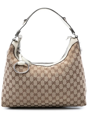 Gucci Pre-Owned 2016-2026 Medium GG Canvas Icon Bit satchel - White