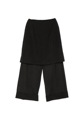 VIKTORIA CHAN zip-fatening palazzo pants - Black
